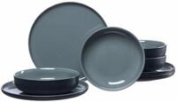 Ritzenhoff &amp; Breker Tafel-Set 8-tlg. JASPER, schwarz, Steinzeug