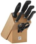 ZWILLING Messerblock 7tlg. Vier Sterne, schwarz, Holz