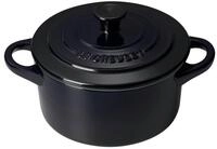 LE CREUSET Mini Cocotte 10 cm Schwarz Gl&auml;nzend, schwarz, Steinzeug