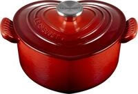 LE CREUSET Herz-Br&auml;ter 20cm Kirschrot, rot, Gusseisen