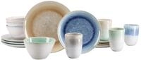 Creatable Kombiservice 16-tlg AQUARIUS, multicolour, Steinzeug