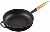 LE CREUSET Saut&eacute;pfanne 28cm Schwarz SIGNATURE, schwarz, Gusseisen