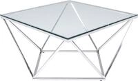 Kar&eacute; Couchtisch CRISTALLO, silber, Metall