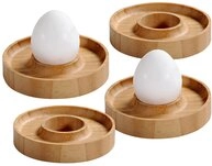 Kesper Eierbecher 4er-Set, natur, Bambus