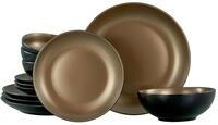 Creatable Tellerset 12-tlg GLAMOUR GOLD, gold, Steinzeug