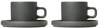 blomus Set 2 Kaffeetassen 200ml PILAR, gr&uuml;n, Keramik