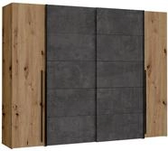 Z2 Dreh-/Schwebet&uuml;renschrank NARAGO, Eiche Artisan, Holznachbildung