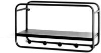 Zurbr&uuml;ggen Wandgarderobe, schwarz, Metall