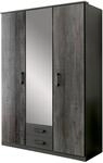 Z2 Dreht&uuml;renschrank 3trg. DUISBURG, Graphit, Holznachbildung