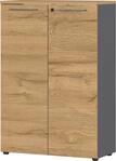 MID.YOU Aktenschrank AGENDA HOME, Graphit, Holznachbildung