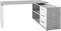 XORA Eckschreibtisch DIVINO, beton, Holz