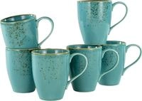 Creatable Kaffeebecher 6-tlg NATURE COLLECTION, blau, Steinzeug