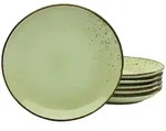 Creatable Dessertteller 6-tlg NATURE COLLECTION, gr&uuml;n, Steinzeug