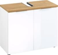 MID.YOU Waschtischunterschrank PESCARA, weiss/braun, Holznachbildung