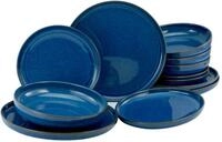 Creatable Tellerset 12-tlg UNO, blau, Steinzeug