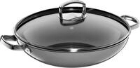 WMF Wok inkl. Glasdeckel FUSIONTEC MINERAL, grau, Gusseisen