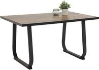 Z2 Esstisch LUISE, braun/schwarz, Holz