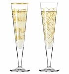 Ritzenhoff Champusglas 2er-Set GOLDNACHT, gold, Kristallglas
