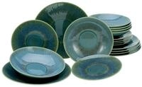 Creatable Tellerset 18-tlg SEA BREEZE, gr&uuml;n, Steinzeug