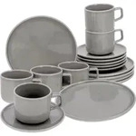 Creatable Kaffeeservice 18-tlg CHEF COLLECTION, grau, Porzellan