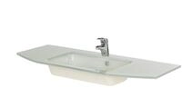 Glaswaschtisch Amstetten - wei&szlig; - 112 cm - 1,5 cm - cm 48,0 - Sconto