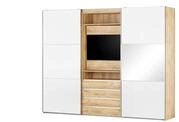 Schwebet&uuml;renschrank Magicglas - wei&szlig; - 300 cm - 236 cm - cm 65,0 - Sconto