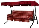 Angerer Hollywoodschaukel Texas - rot - Materialmix - 210 cm - 160 cm - cm 145,0 -