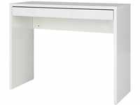 Schreibtisch - weiß - Materialmix - 100 cm - 80 cm - 40 cm - Möbel Kraft