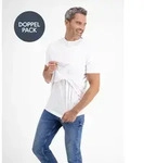 Doppelpack T-Shirt f&uuml;r Herren, Rundhals in Premium Baumwollqualit&auml;t - White - S