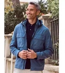 Shell-Blouson mit abnehmbarer Kapuze - Crispy Blue - S