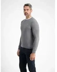 Baumwoll Strickpullover - Ash Grey Melang - XXL