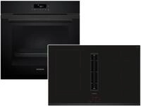 Siemens Set PQ227EA51Z Backofen Deep Black Inox HB271ABB3 + Induktionskochfeldabzug