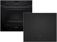 Siemens Set PQ100J60PL Pyrolyse-Backofen Deep Black Inox HB279GBB3 +