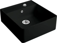 VILLEROY & BOCH 632062S5+HL2+3, Villeroy & Boch Sp&uuml;lstein Einzelbecken Ebony - 6320