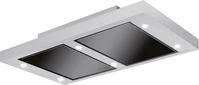 Silverline Altena ALD124.1S Deckenhaube 120 cm Edelstahl/Schwarzglas