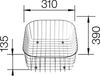 BLANCO 220573, Blanco 220 573 Geschirrkorb Edelstahl