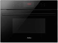 Amica EBC 841 600 S Kompaktbackofen mit Mikrowelle Schwarz-Glas