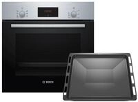 Bosch HBF133BR0Z1 Set Backofen HBF133BR0 Edelstahl + 1 zus�tzliches Backblech