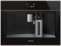 SMEG CMS4604NR, Smeg CMS4604NR Einbau-Espresso-/Kaffeevollautomat Schwarzglas/Kupfer