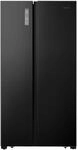 Hisense RS677N4AFC Side by Side K�hl-Gefrier-Kombination Schwarz Edelstahl