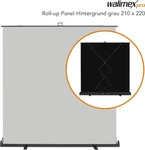 walimex pro 23212, Walimex pro Roll-up Hintergrund grau 210 x 220 cm