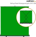 walimex pro 23209, Walimex pro Roll-up Hintergrund gr&uuml;n 210 x 220 cm
