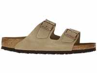 Birkenstock - Sandalen - Arizona Soft Footbed Suede Leather Taupe für Damen aus