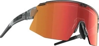 Bliz - Sportbrille - Breeze Trans Dark Grey Brown W Red Multi - Grau
