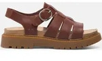 Timberland Womens Fisherman Sandal dk red f grain 6.5 Wide Fit