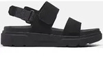 Timberland Womens Backstrap Sandal blk suede 5.5 Wide Fit