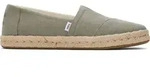 Toms Alpargata Rope 2.0 vetiver grey recycled cotton slubby woven 42