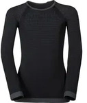 Odlo The Performance Warm Kids' Base Layer Top black - odlo graphite grey (60056)