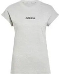 adidas Essentials Linear Cotton T-shirt medium grey heather-black (83F7) 2XL