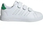 adidas Advantage Base 2.0 Shoes Children ftwr white-ftwr white-green (01F7) 11.5K